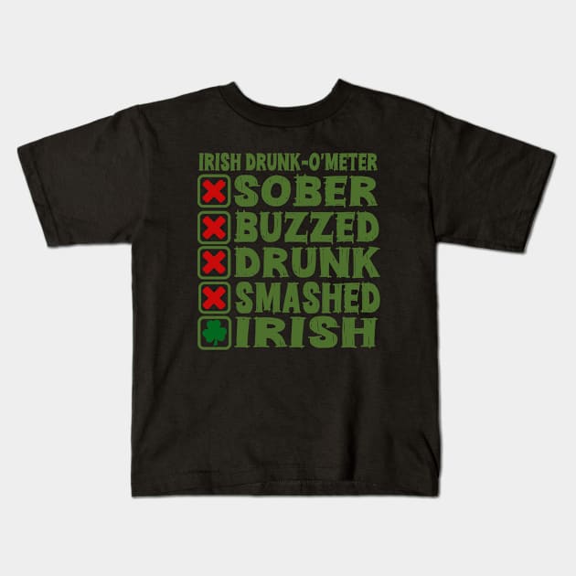 irish drunk-o' meter / st patrick's day Kids T-Shirt by HocheolRyu